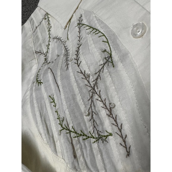Christopher & Banks Button Up Embroidered Shirt XL - Picture 4 of 7